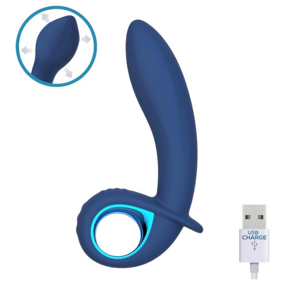 INTOYOU Palha - polnilni, napihljiv vibrator (moder)