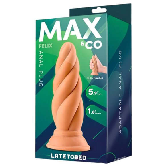 Max & Co Felix - analni čep vijugast - 15cm natur