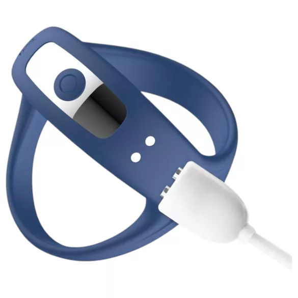 INTOYOU - vibracijski erekcijski obroč za penis in moda - modra barva