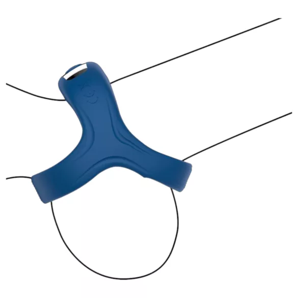 INTOYOU - vibracijski erekcijski obroč za penis in moda - modra barva