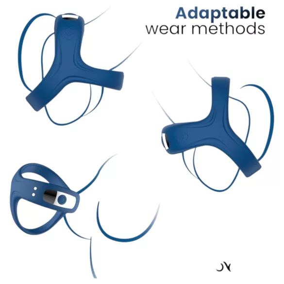 INTOYOU - vibracijski erekcijski obroč za penis in moda - modra barva