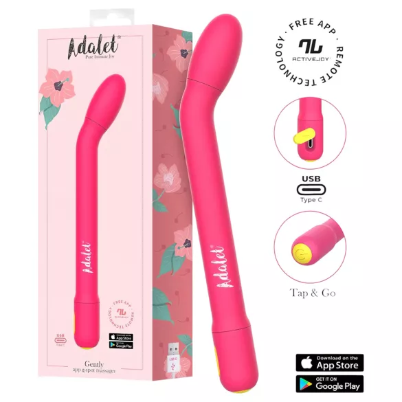 Adalet Gently - vibrator za G-točko in prostato - pametni - roza