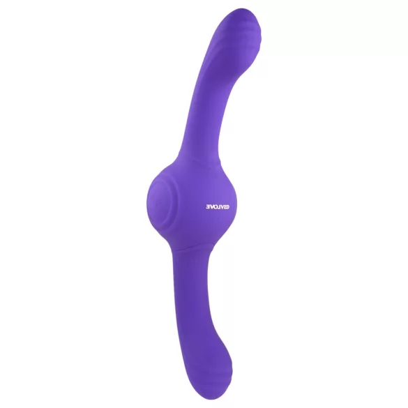 Evolved - dvojni vibrator z vibracijo in premikanjem - polnljiv - vijoličen