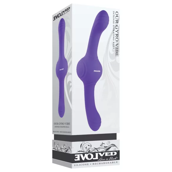 Evolved - dvojni vibrator z vibracijo in premikanjem - polnljiv - vijoličen