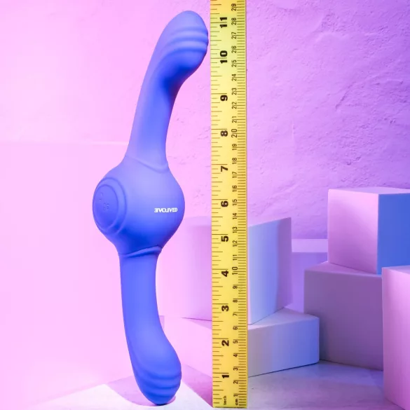 Evolved - dvojni vibrator z vibracijo in premikanjem - polnljiv - vijoličen