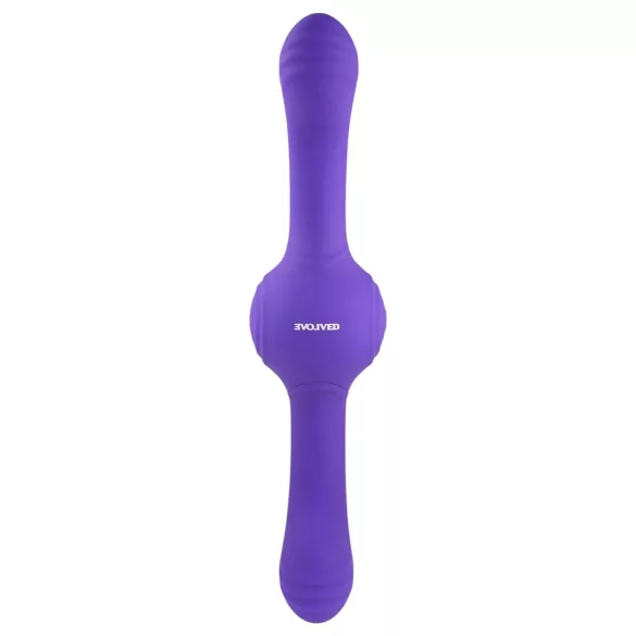 Evolved - dvojni vibrator z vibracijo in premikanjem - polnljiv - vijoličen