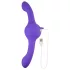 Evolved - dvojni vibrator z vibracijo in premikanjem - polnljiv - vijoličen