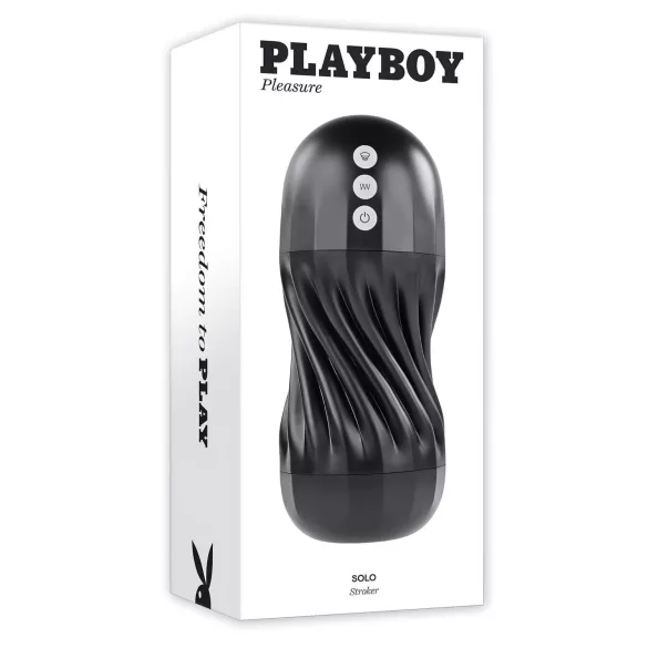 Playboy Solo Stroker - akumulatorski sesalni masturbator (črna)