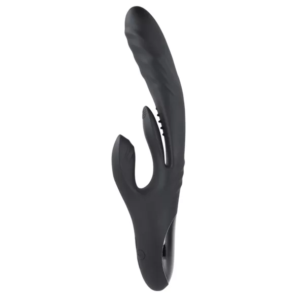 Playboy Rapid Rabbit - vibrator za klitoris in točko G - akumulatorski - črn