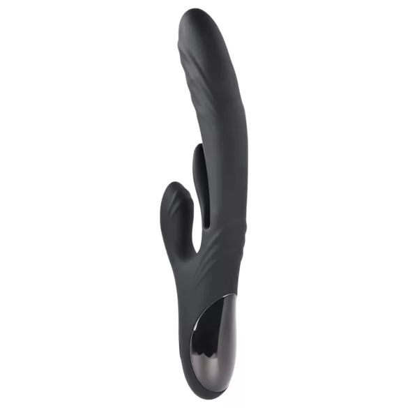 Playboy Rapid Rabbit - vibrator za klitoris in točko G - akumulatorski - črn