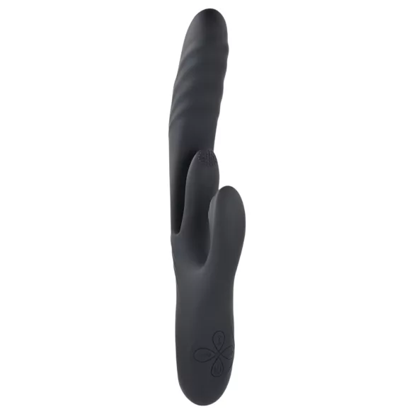 Playboy Rapid Rabbit - vibrator za klitoris in točko G - akumulatorski - črn