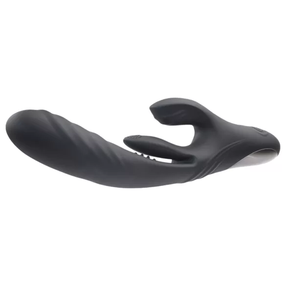 Playboy Rapid Rabbit - vibrator za klitoris in točko G - akumulatorski - črn