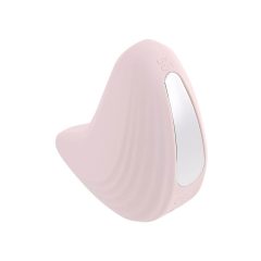   Playboy Palm - Vodoodporni klitorisni vibrator 2v1 z možnostjo polnjenja (roza)
