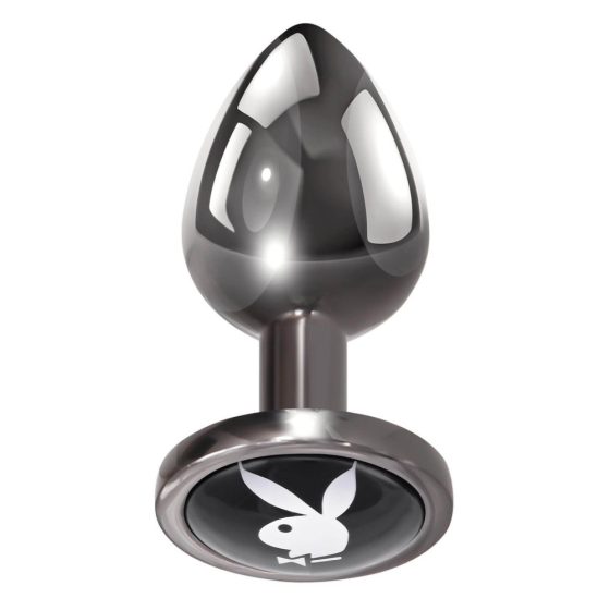 Playboy Tux - analni dildo - majhen (srebrn)