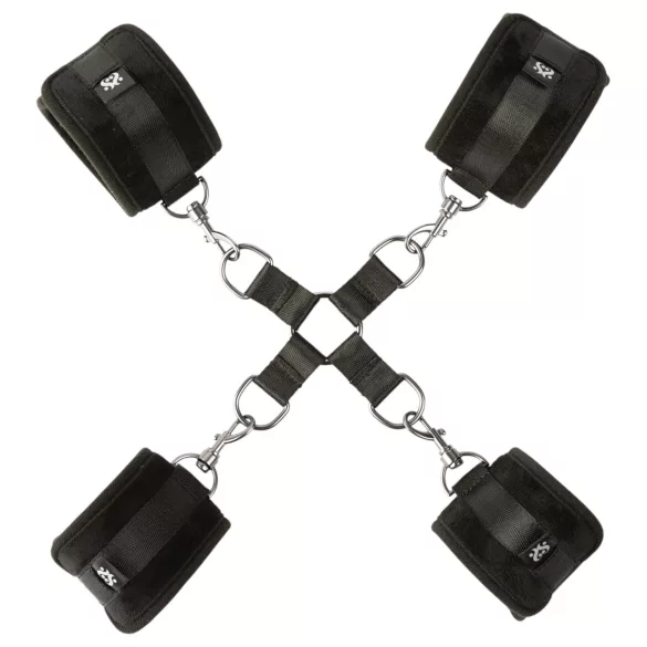 Sei Mio - komplet lisic za gležnje in zapestja - črna