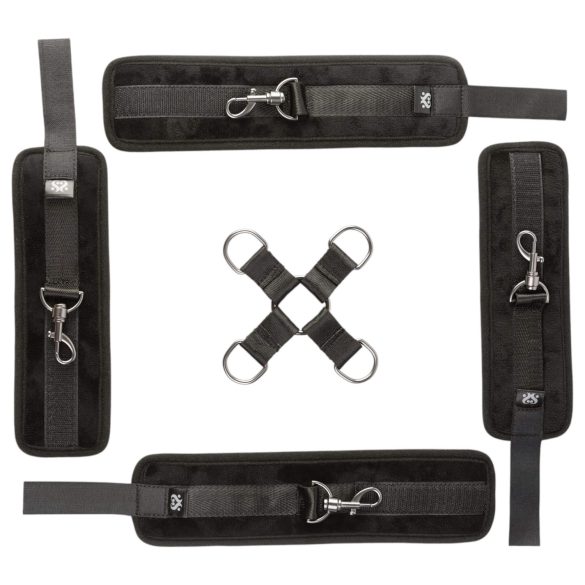 Sei Mio - komplet lisic za gležnje in zapestja - črna