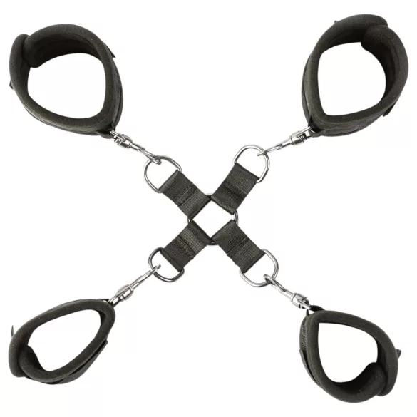 Sei Mio - komplet lisic za gležnje in zapestja - črna