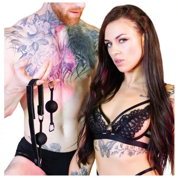 Sei Mio - set za vezanje ust - 2-delni - črna