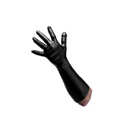 Pleasure Fister - teksturirane rokavice za fisting (črne)