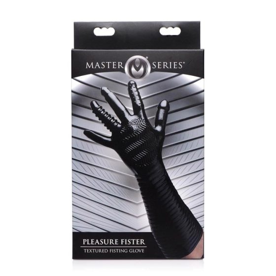 Pleasure Fister - teksturirane rokavice za fisting (črne)
