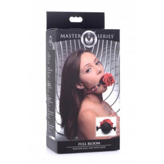Master Series - silikonska ogledala za usta Rose (rdeče-črna)