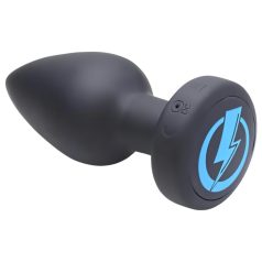   Zeus - analni vibrator z elektro stimulacijo - črna - brezžični