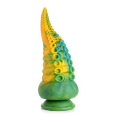   Monstropus Kraken - silikonski dildo z roko hobotnice - 22 cm (rumeno-zelen)