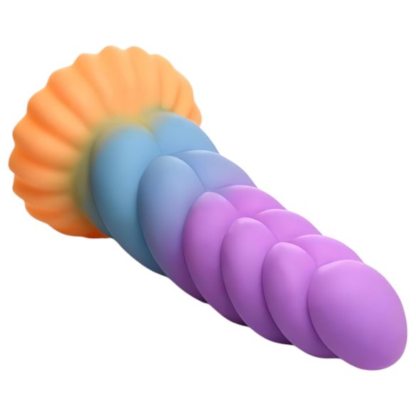 Creature Cocks Mystique - dildo samorog - 21 cm - vijolično-rumena