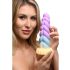 Creature Cocks Mystique - dildo samorog - 21 cm - vijolično-rumena