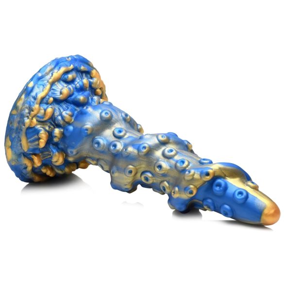 Creature Cocks Kraken - dildo spiralni hobotnični krak - 21cm zlato-modra