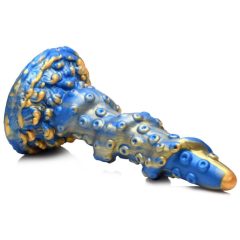   Creature Cocks Kraken - spiralni dildo z roko hobotnice - 21 cm (zlato-modra)