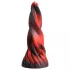 Creature Cocks Hell Kiss - zavit silikonski dildo - 19 cm (rdeč)
