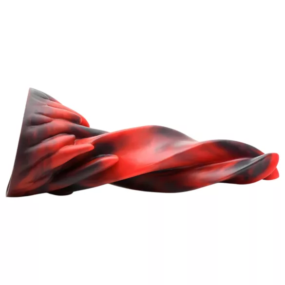 Creature Cocks Hell Kiss - zavit silikonski dildo - 19 cm (rdeč)