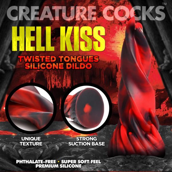 Creature Cocks Hell Kiss - Silikonski dildo - 19 cm (rdeče)