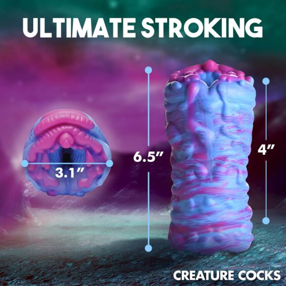 Creature Cocks Cyclone - silikonska umetna pička (vijolično-rožnata)