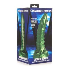   Creature Cocks Cockness Monster - silikonski dildo z nogami z objemkami (zelen)
