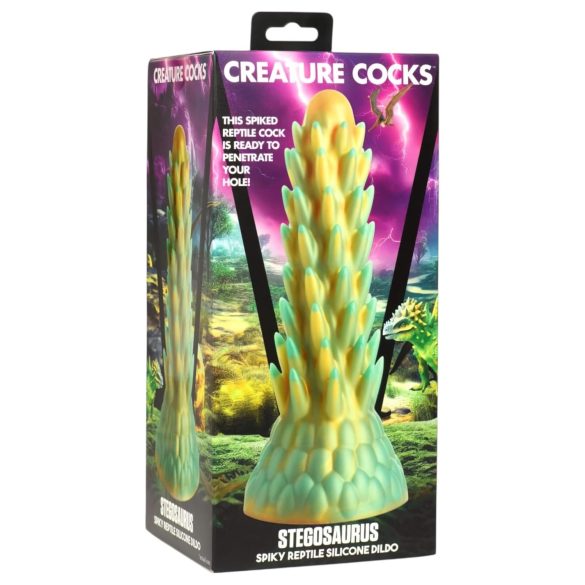 Creature Cocks - dinozavrski dildo - silikonski - 20 cm - zelen
