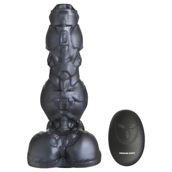 XR Brands Cyborg cock - potisni vibrator za penis - daljinski upravljalnik
