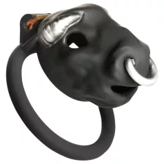 Master Series Bull - kletka za penis z bikovo glavo (črna)