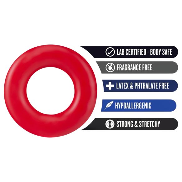 Stay Hard - set obročkov za penis - rdeča