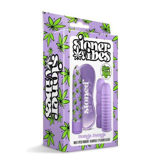 Stoner Bonga Bunga - komplet vibratorjev za drog (4 deli) - vijolična