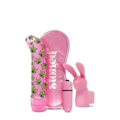   Stoner Budz Bunny - komplet vibratorjev za točko G (4 deli) - roza