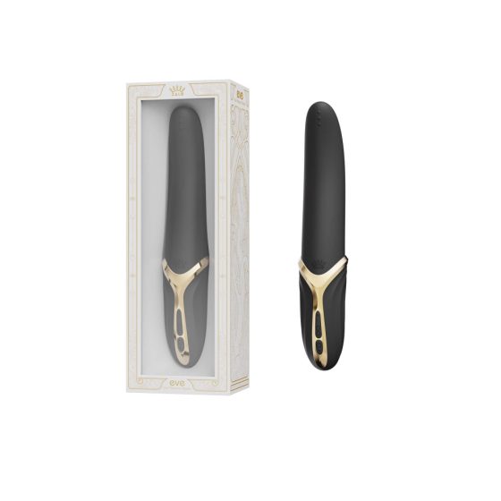 Zalo Eve - Luksuzni vibrator z grelnikom za polnjenje (črn)