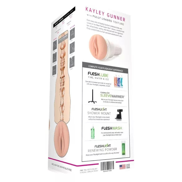 Fleshlight Kayley Gunner - masturbator vagina realistična - naravna barva