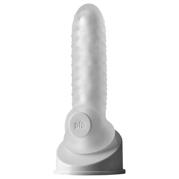 Perfect Fit - Fat Boy Checker Box - kondom za penis (15 cm, bel)