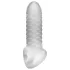Perfect Fit - Fat Boy Checker Box - kondom za penis (15 cm, bel)