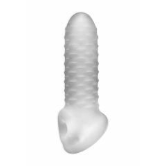 Fat Boy Checker Box - ovitek za penis (15 cm) - mlečno bela