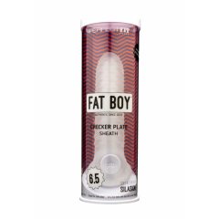 Fat Boy Checker Box - ovitek za penis (17 cm) - mlečno bela