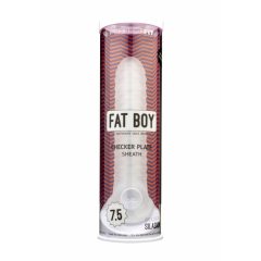 Fat Boy Checker Box - ovitek za penis (19 cm) - mlečno bela