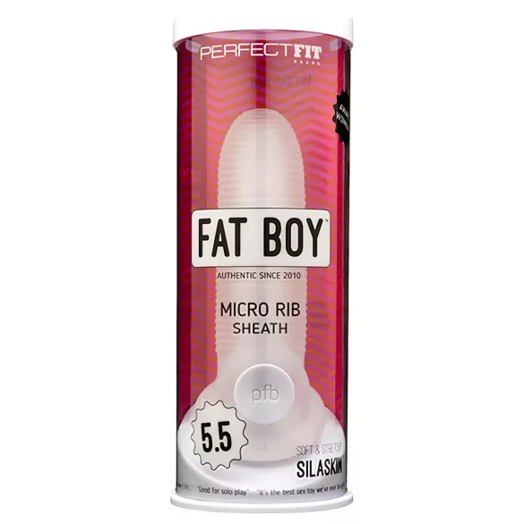Fat Boy Micro Ribbed - penis tulec - rebrast - 15 cm - bel